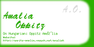 amalia oppitz business card